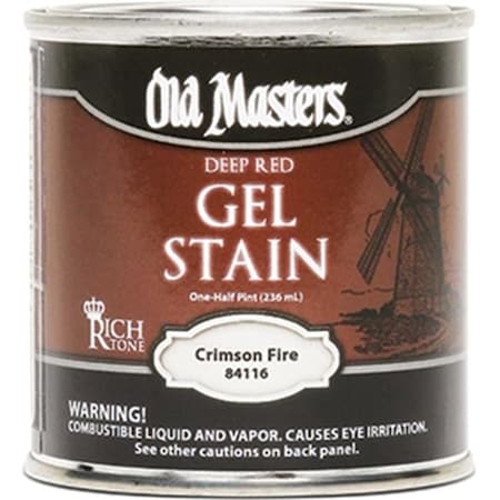Old Masters Old Masters 84116 0.5 Pint. Deep Red Crimson Fire Gel Stain 86348841161